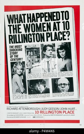 Titre original : 10 RILLINGTON PLACE. Titre en anglais : 10 RILLINGTON PLACE. Film Directeur : RICHARD FLEISCHER. Année : 1971. Credit : Columbia Pictures / Album Banque D'Images