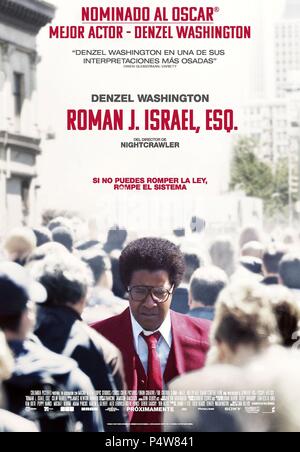 Titre original : ROMAN J. ISRAËL, Esq.. Titre en anglais : ROMAN J. ISRAËL, Esq.. Directeur de film : DAN GILROY. Année : 2017. Stars : Denzel Washington. Credit : Bron Studios/Cross Creek Pictures / Album Banque D'Images