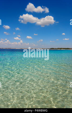 Les plus belles plages de sable d'Apulia:Porto Cesareo marine, Salento côte.ITALIE (Lecce). Banque D'Images