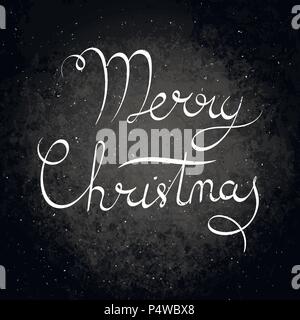 Joyeux Noël. Hand drawn vector phrase lettrage. Décor moderne calligraphie motivant pour mur, affiches, gravures, cartes, t-shirts et autres Illustration de Vecteur