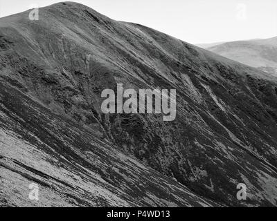 Les pentes couvertes d'éboulis de Skiddaw petit homme du côté du Nord, Carl Fells, Parc National de Lake District, Cumbria Royaume Uni Banque D'Images