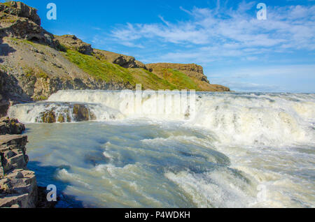 Cascade de Gullfoss - Islande Banque D'Images