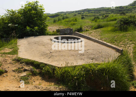 Fortifications allemand détruit près de Omaha Beach Banque D'Images