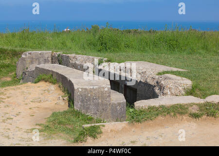 Fortifications allemand détruit près de Omaha Beach Banque D'Images