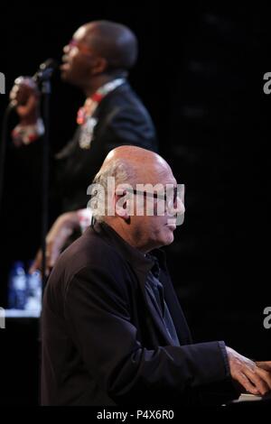 Michael Nyman en El Palau de la Música Catalana durante el XI Festival Mil.lenni. Banque D'Images