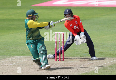 L'Afrique du Sud au cours de l'ouatine Lee Lizelle T20 série 3 match à la comté la masse. Banque D'Images