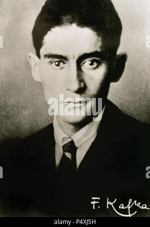 Franz Kafka (1883-1924). Écrivain tchèque de langue allemande. Portrait. Banque D'Images