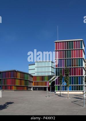 MUSEO DE ARTE CONTEMPORÁNEO DE CASTILLA-LEON (MUSAC). Edificio realizado por el estudio de arquitectura Mansilla-Tuñón (Mansilla  + Tuñón Arquitectos). León. España. Banque D'Images