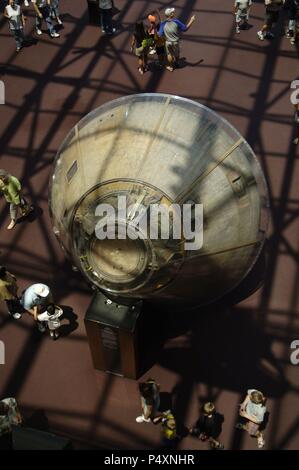 Module de commande Apollo 11 "Colombie". Les astronautes fait Collins, Aldrin et Armstrong sur leur voyage à la Lune (1969). National Air & Space Museum. Washington D.C. United States. Banque D'Images