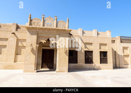 Bastakiya - vieille ville avec l'architecture arabe à DUBAÏ, ÉMIRATS ARABES UNIS Banque D'Images