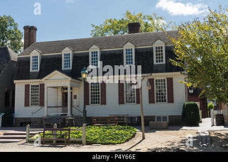 Colonial Williamsburg Custis Tenement. Banque D'Images