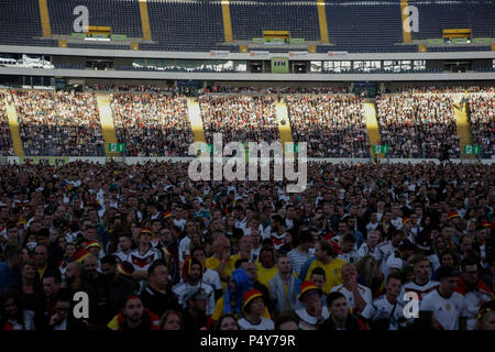 Francfort, Allemagne. 23 Juin, 2018. 18 000 fans sont venus à la Commerzbank Arena de Francfort, à regarder l'Allemagne a battu la Suède par 2 buts à 1 dans le deuxième match du groupe F dans la phase de groupes de la Coupe du Monde de football FIFA 2018 en Russie à Moscou. Crédit : Michael Debets/Pacific Press/Alamy Live News Banque D'Images