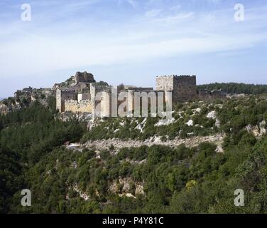 La Syrie. La Citadelle de Salah ed-Dîn ou château de Saladin. Près de Lattaquié. Site du patrimoine mondial par l'UNESCO. Banque D'Images