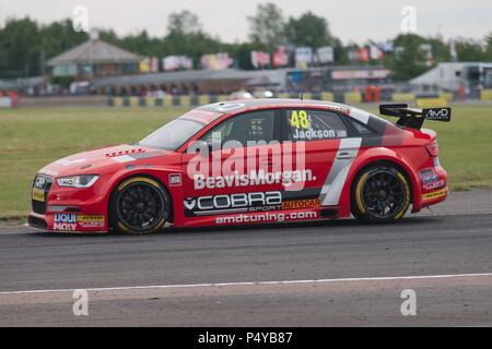 Dalton sur les tés, en Angleterre, 23 juin 2018. Ollie Jackson au volant d'une Audi S3 Saloon pour AmD avec Cobra Exhausts durant la qualification pour la Dunlop MSA British Touring Car Championship à Croft Circuit. Crédit : Colin Edwards/Alamy Live News. Banque D'Images