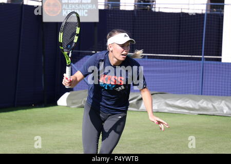 Caroline Wozniacki à la Women's Tennis Association WTA. International Tennis à Eastbourne, le Devonshire Park 2018 International Nature Valley Banque D'Images