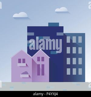 Belle architecture de style art papier vector illustration Illustration de Vecteur