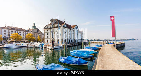 La Suisse, canton de St-Gall, Rorschach, Port, musée, Kornhaus Banque D'Images