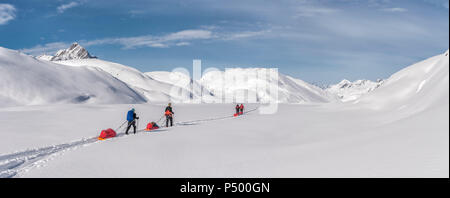Le Groenland, Schweizerland Alpes, Kulusuk Kulusuk, ski de randonnée, Banque D'Images