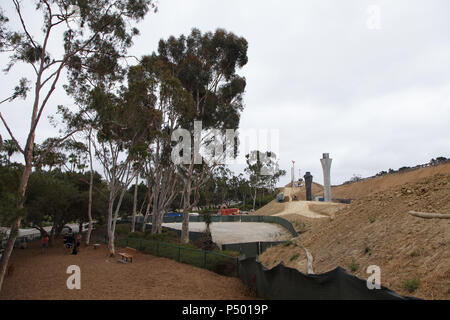 L'extension en construction chariot Mid-Coast à San Diego, Californie's University Centre ville et région de l'UCSD. Le 23 juin 2018. Banque D'Images