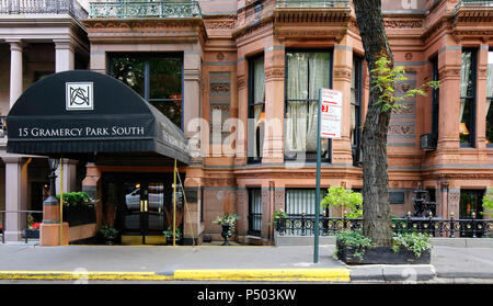 Le National Arts Club, 15 Gramercy Park South, New York, NY. exterior Banque D'Images