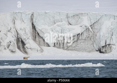 La Norvège, Svalbard, Soraust-Svalbard Réserve Naturelle, Barentsoya Freemansundet, Freeman (son) d'eau entre les îles d'Edgeøya et Barentsøya. Banque D'Images