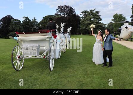 Mariage de rêve à Blenheim Palace Banque D'Images