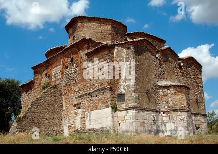 L'ART BYZANTIN. République d'Albanie. L'église Saint-Nicolas, construite au XIII et remanié au xviiie et xixe siècles. Mesopotam. Banque D'Images