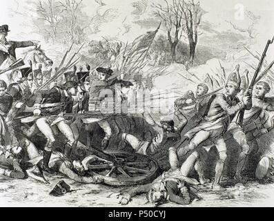 La guerre de la Révolution américaine. Bataille de Cowpens (17 janvier 1781). Banque D'Images