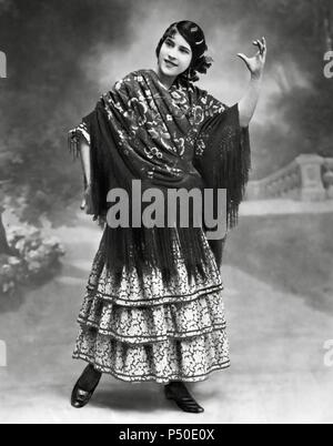 LOPEZ, Encarnación (Buenos Aires, 1895-New York, 1945), 'LA ARGENTINITA llamada'. Bailarina española. Banque D'Images