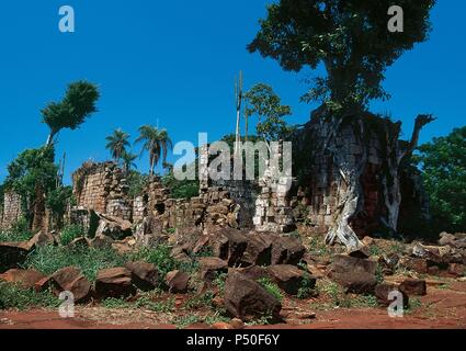 L'Argentine. MISION SANTA ANA. Vista de las ruinas de esta misión jesuítica. (Misiones) . Banque D'Images