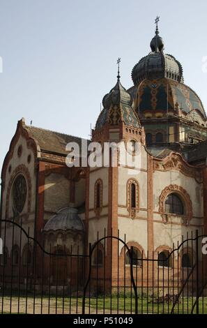 République de Serbie. Subotica. Synagogue juive. 1901-1902. De l'extérieur. Banque D'Images