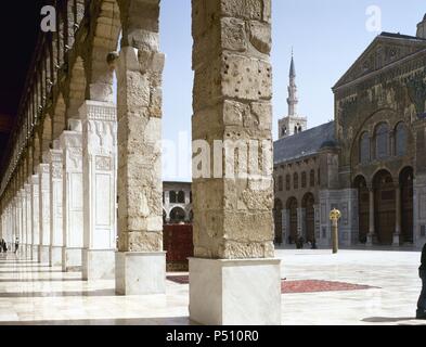 La Syrie. Damas. La Mosquée des Omeyyades ou Grande Mosquée de Damas. Construit au début du viiie siècle. Banque D'Images
