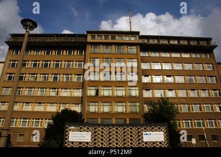 L'Allemagne. Berlin. L'ancien bâtiment du Ministère de la sécurité de l'Etat. Le Musée de la Stasi. Centre de recherche et memorial concernant le système politique de l'ancienne Allemagne de l'Est. Banque D'Images