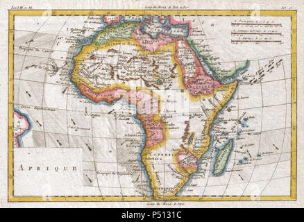 1780 Raynal et bonne carte de l'Afrique - Afrique - Geographicus-bonne-1780. Banque D'Images