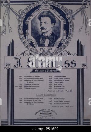 Selección de valses de Johann Strauss, hijo (Vienne, 1825-1899). Banque D'Images