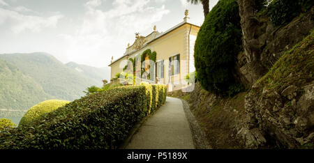 Balbianello, Italie - 18 juillet 2014 : Jardin et Villa del Balbianello sur le Lac de Como, Italie Banque D'Images