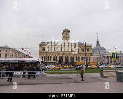 Moscou - le 14 octobre : gare de Leningrad. L'une des neuf stations de chemin de fer et la gare la plus ancienne dans la région de Moscou le 14 octobre 2017 à Moscou, Russie Banque D'Images