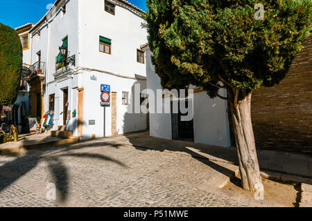 Ronda, Espagne, Avril 05, 2018 : Plaza Duguesa de Parcent square à Ronda, Andalousie, Espagne Banque D'Images