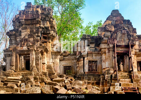 Wat Ek Phnom, Battambang, Cambodge Banque D'Images