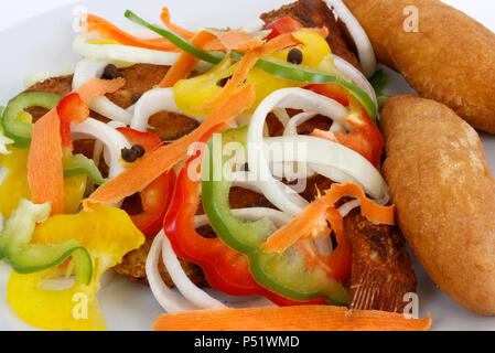 Cuisine traditionnel des Caraïbes Banque D'Images