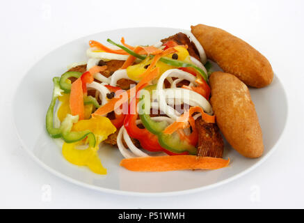 Cuisine traditionnel des Caraïbes Banque D'Images