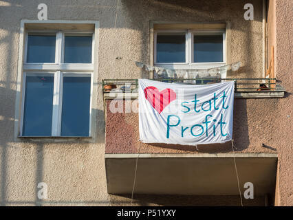 Locataire protester contre l'embourgeoisement et la vente d'appartements Banque D'Images