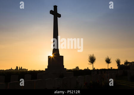 Cimetière de guerre Cottage Bard, Ypres, Belgique Banque D'Images