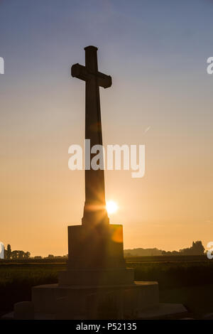 Cimetière de guerre Cottage Bard, Ypres, Belgique Banque D'Images