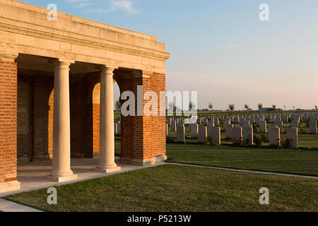 Cimetière de guerre Cottage Bard, Ypres, Belgique Banque D'Images