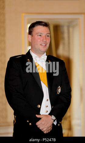 Luxembourg, Luxembourg. 23 Juin, 2018. Prince Sébastien de Luxembourg au Palais Grand-Ducal à Luxembourg, le 23 juin 2018, posant pour la presse à l'occasion de la Journée nationale du Luxembourg Photo : Albert Nieboer/Pays-Bas/Point de vue des crédits : Albert Nieboer/Royal Press Europe/PRE/dpa/Alamy Live News Banque D'Images