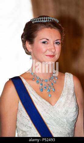 Luxembourg, Luxembourg. 23 Juin, 2018. La grande-duchesse Stéphanie héréditaire du Luxembourg au Palais Grand-Ducal à Luxembourg, le 23 juin 2018, posant pour la presse à l'occasion de la Journée nationale du Luxembourg Photo : Albert Nieboer/Pays-Bas/Point de vue des crédits : Albert Nieboer/Royal Press Europe/PRE/dpa/Alamy Live News Banque D'Images