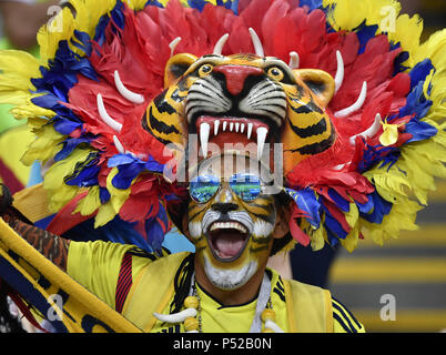 Kazan, Russie. 24 Juin, 2018. Un ventilateur de la Colombie à la vôtre avant la Coupe du Monde 2018 Groupe H match entre la Pologne et la Colombie à Kazan, Russie, 24 juin 2018. Crédit : Il Canling/Xinhua/Alamy Live News Banque D'Images