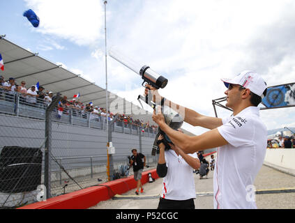 Sport Automobile : Championnat du Monde de Formule 1 de la FIA 2018, Grand Prix de France, # 31 Esteban Ocon (FRA, Sahara Force India F1 Team), 24.06.2018. Dans le monde d'utilisation | Banque D'Images