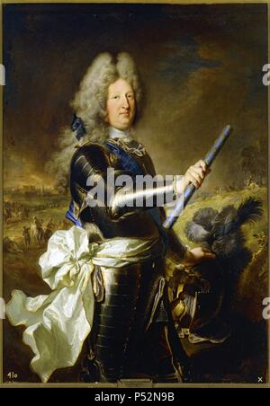 Luis de Francia, conocido como Luís, el Gran Delfin. Padre de Felipe V (1661-1711). Fue príncipe de Francia. Hyacinthe Rigaud, pintor francés de origen catalán (1659-1743). Banque D'Images